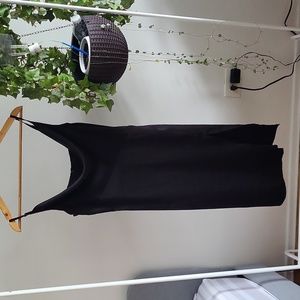 Satin dress with slit